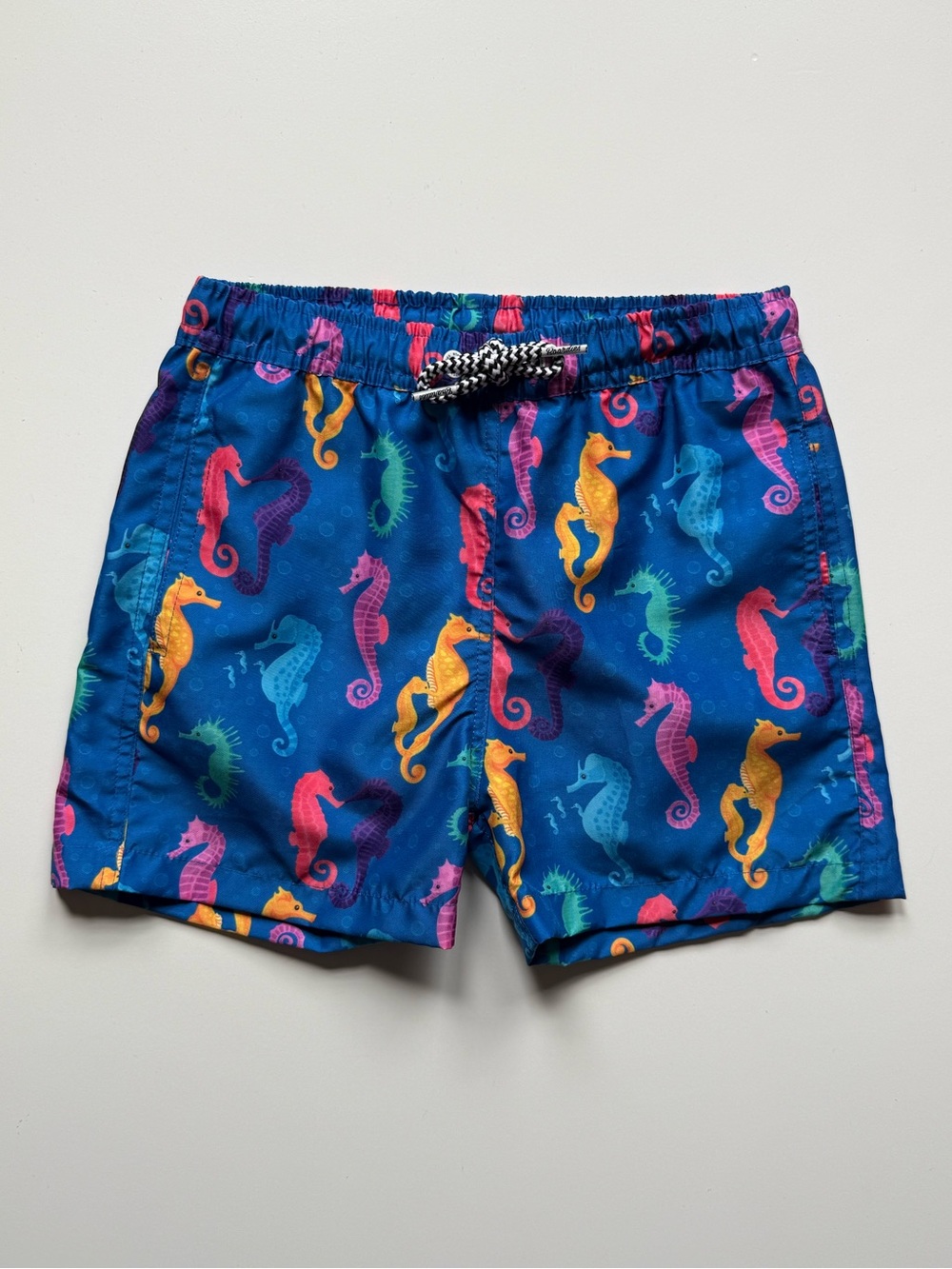 Boardies Boys Blue Seahorses Swim Trunks - Size 5-6
